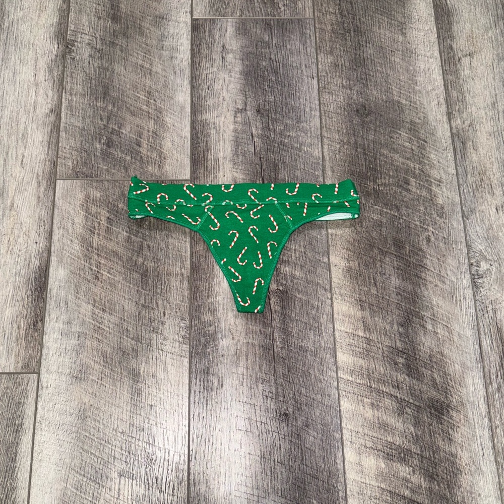 Aerie Green‎ Candy Cane Thong